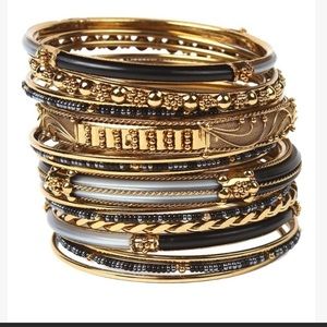 Amrita Singh Monaco Bangle Set in black